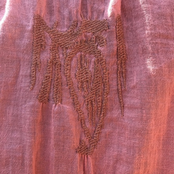 Free People Pukka Embroidered Tassel Peasant Top S Coral - Picture 3 of 8